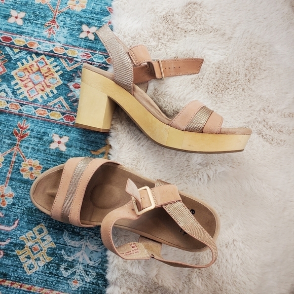 Earth Chestnut Platform Sandal Women US 10 - Picture 4 of 12